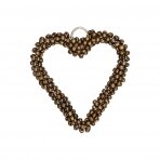 Dekoracija Heart Bead antique small