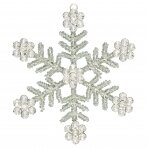 Dekoracija SNAIGĖ (Snowflake Glass bead silver large)