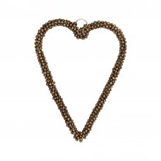 Dekoracija Heart Bead antique medium